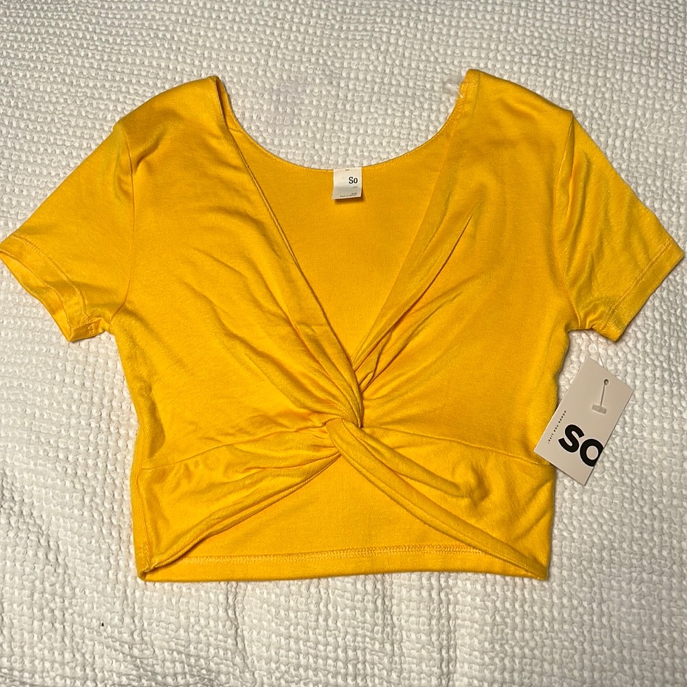 NWT Yellow Crop Top